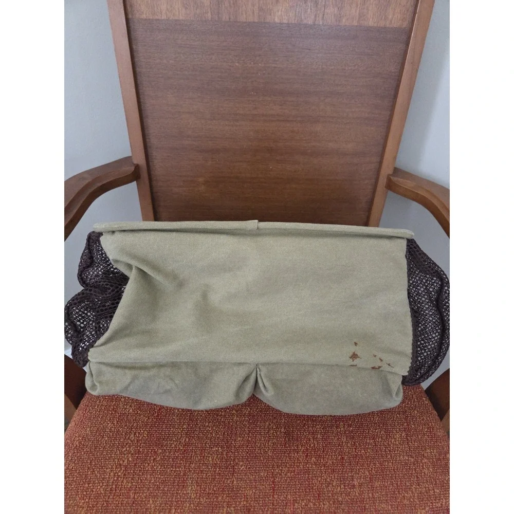 Duluth‎ Trading Co Canvas Laptop Shoulder Tote Messenger Organizer Bag Tan